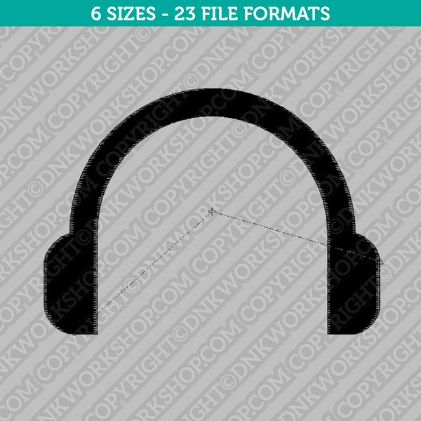 Headset Embroidery Design - 6 Sizes - INSTANT DOWNLOAD