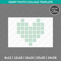 Heart Photo Collage Template