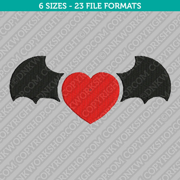 Heart with Wings Embroidery Design - 6 Sizes - INSTANT DOWNLOAD