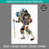 Hiking Photo Collage Template Canva PDF