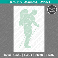 Hiking Mountain Photo Collage Template Canva PDF