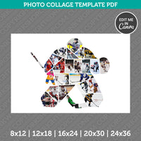 Hockey Goalie Photo Collage Template Canva PDF