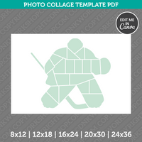 Hockey Goalie Photo Collage Template Canva PDF