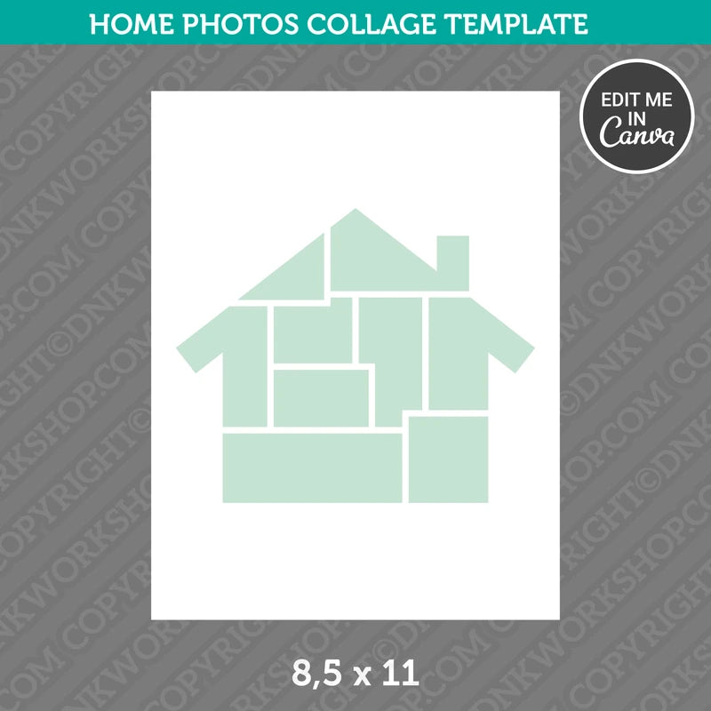 Home Photo Collage Template Canva 8,5 x 11 Inch – DNKWorkshop