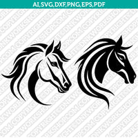 Horse Head SVG Mascot Cut File Cricut Clipart Silhouette Png