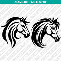 Horse Head SVG Mascot Cut File Cricut Clipart Silhouette Png