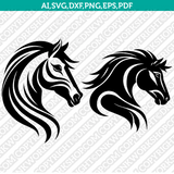 Horse Head SVG Mascot Cut File Cricut Clipart Silhouette Png