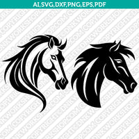 Horse Head SVG Mascot Cut File Cricut Clipart Silhouette Png