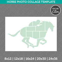 Horse Racing Photo Collage Template Canva PDF