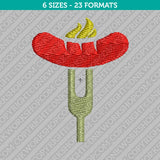 Hot Sausage Embroidery Design - 6 Sizes - INSTANT DOWNLOAD