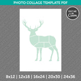Deer Photo Collage Template PDF Canva Editable Wall Art