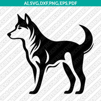Husky Dog SVG Mascot Cut File Cricut Clipart Png
