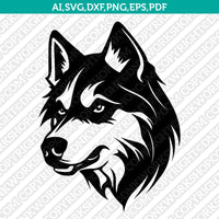 Husky Dog SVG Mascot Cut File Cricut Clipart Png