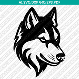 Husky Dog SVG Mascot Cut File Cricut Clipart Silhouette Png