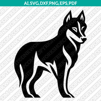 Husky Dog SVG Mascot Cut File Cricut Clipart Silhouette Png