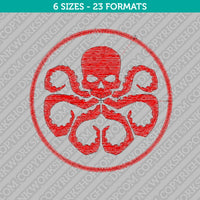 Hydra Symbol Embroidery Design - 6 Sizes - INSTANT DOWNLOAD