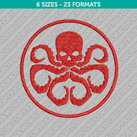 Hydra Symbol Embroidery Design - 6 Sizes - INSTANT DOWNLOAD