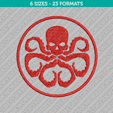 Hydra Symbol Embroidery Design - 6 Sizes - INSTANT DOWNLOAD