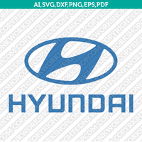 Hyundai Logo SVG Silhouette Cameo Cricut Cut File Vector Png Eps Dxf