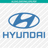 Hyundai Logo SVG Silhouette Cameo Cricut Cut File Vector Png Eps Dxf