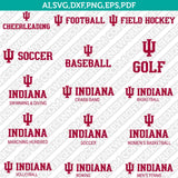 Indiana Hoosiers SVG Bundle | NCAA College Vector Cricut
