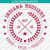 Indiana Hoosiers SVG Bundle | NCAA College Vector Cricut