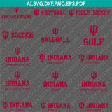 Indiana Hoosiers SVG Bundle | NCAA College Vector Cricut