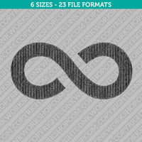 Infinite Infinity Embroidery Design - 6 Sizes - INSTANT DOWNLOAD
