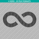 Infinite Infinity Embroidery Design - 6 Sizes - INSTANT DOWNLOAD