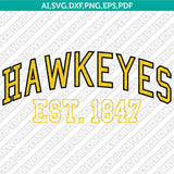 Iowa Hawkeyes Logo SVG Bundle | NCAA College Vector Cricut