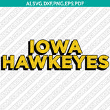 Iowa Hawkeyes Logo SVG Bundle | NCAA College Vector Cricut