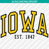Iowa Hawkeyes Logo SVG Bundle | NCAA College Vector Cricut