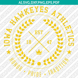 Iowa Hawkeyes Logo SVG Bundle | NCAA College Vector Cricut