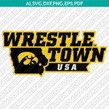 Iowa Hawkeyes Logo SVG Bundle | NCAA College Vector Cricut