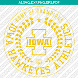 Iowa Hawkeyes Logo SVG Bundle | NCAA College Vector Cricut