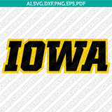 Iowa Hawkeyes Logo SVG Bundle | NCAA College Vector Cricut