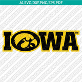 Iowa Hawkeyes Logo SVG Bundle | NCAA College Vector Cricut
