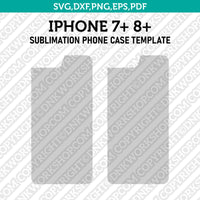 Iphone 7+ 8+ Sublimation Phone Case Template SVG Dxf Eps Png Pdf