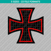 Iron Cross Embroidery Design - 5 Sizes - INSTANT DOWNLOAD