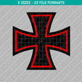 Iron Cross Embroidery Design - 5 Sizes - INSTANT DOWNLOAD