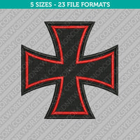 Iron Cross Embroidery Design - 5 Sizes - INSTANT DOWNLOAD