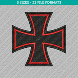 Iron Cross Embroidery Design - 5 Sizes - INSTANT DOWNLOAD
