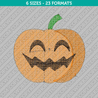 Jack O Lantern Halloween Pumpkin Machine Embroidery Design - 6 Sizes - INSTANT DOWNLOAD