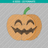 Jack O Lantern Halloween Pumpkin Machine Embroidery Design - 6 Sizes - INSTANT DOWNLOAD