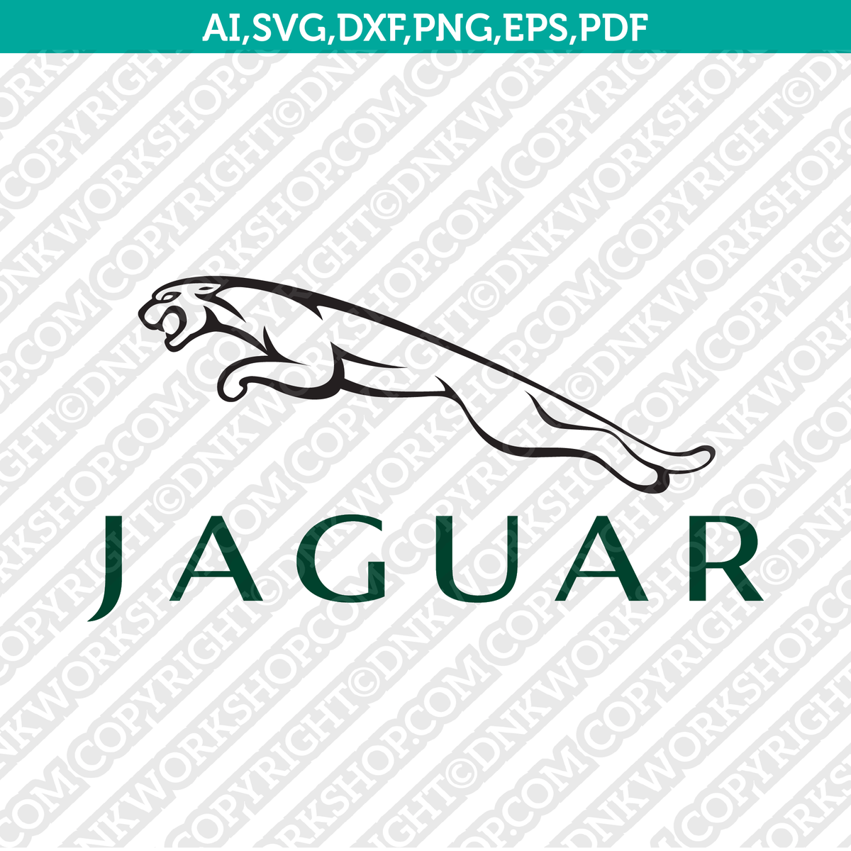 Jaguar Logo SVG Silhouette Cameo Cricut Cut File Vector Png Eps Dxf ...