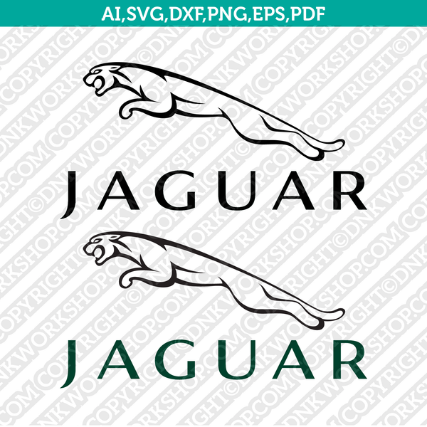 Jaguar Logo SVG Silhouette Cameo Cricut Cut File Vector Png Eps Dxf