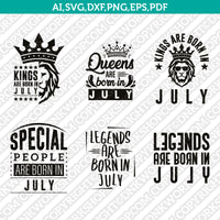 July Birthday SVG Cut File Clipart Cricut Png