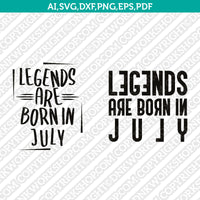 July Birthday SVG Cut File Clipart Cricut Png