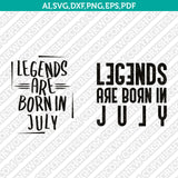 July Birthday SVG Cut File Clipart Cricut Png