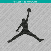 Jump Man Air Jordan Basketball Embroidery Design - 6 Sizes - INSTANT DOWNLOAD